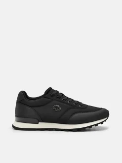 Women's Track Nylon Sneakers - Black