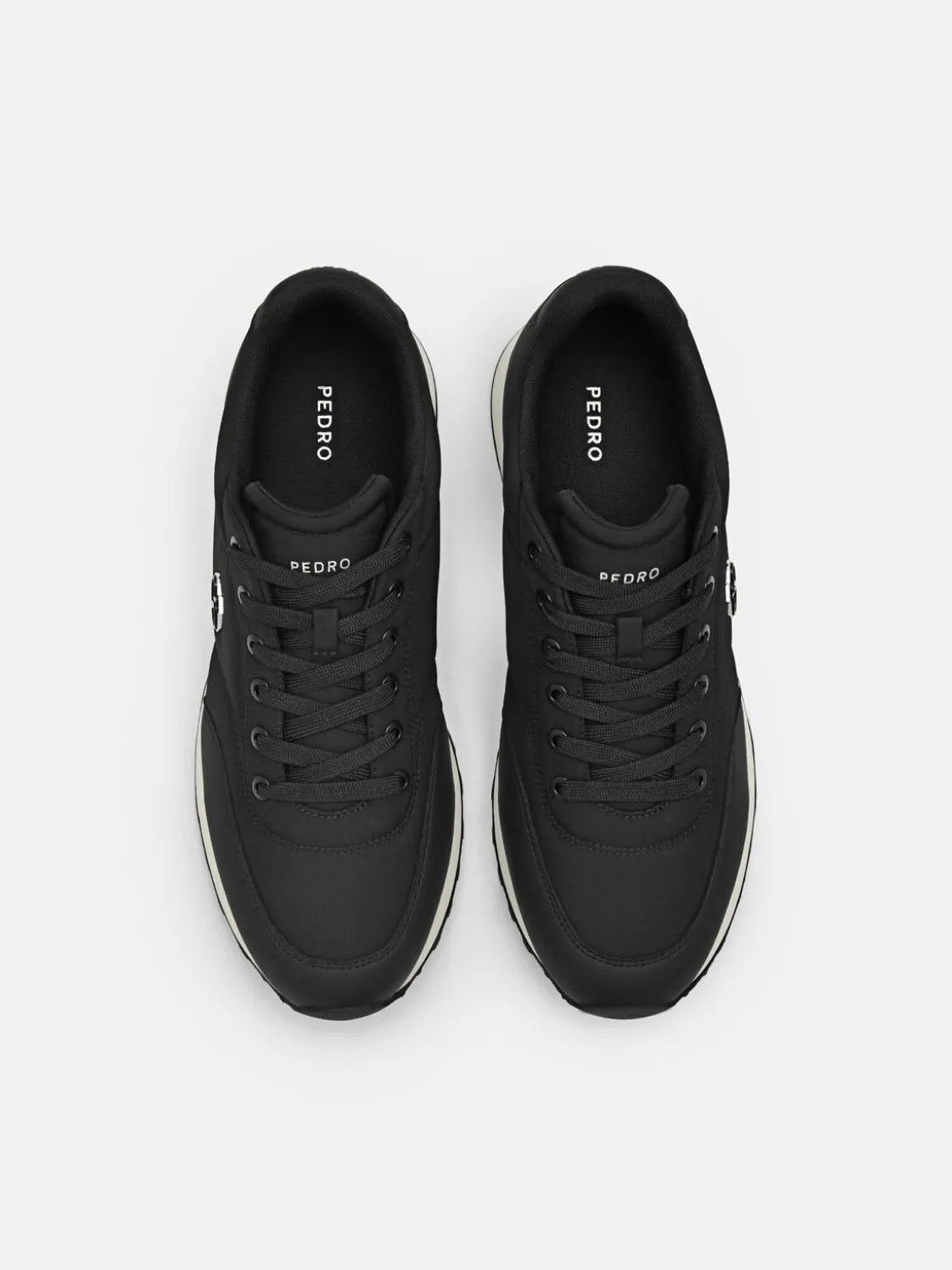 Women's Track Nylon Sneakers - Black