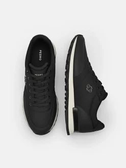 Women's Track Nylon Sneakers - Black