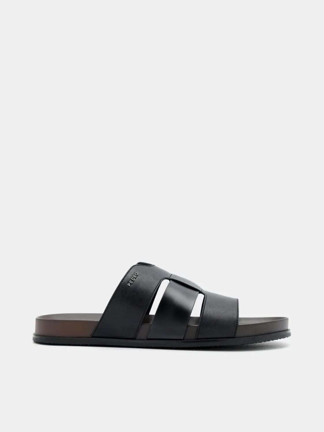 Woven Slide Sandals - Black