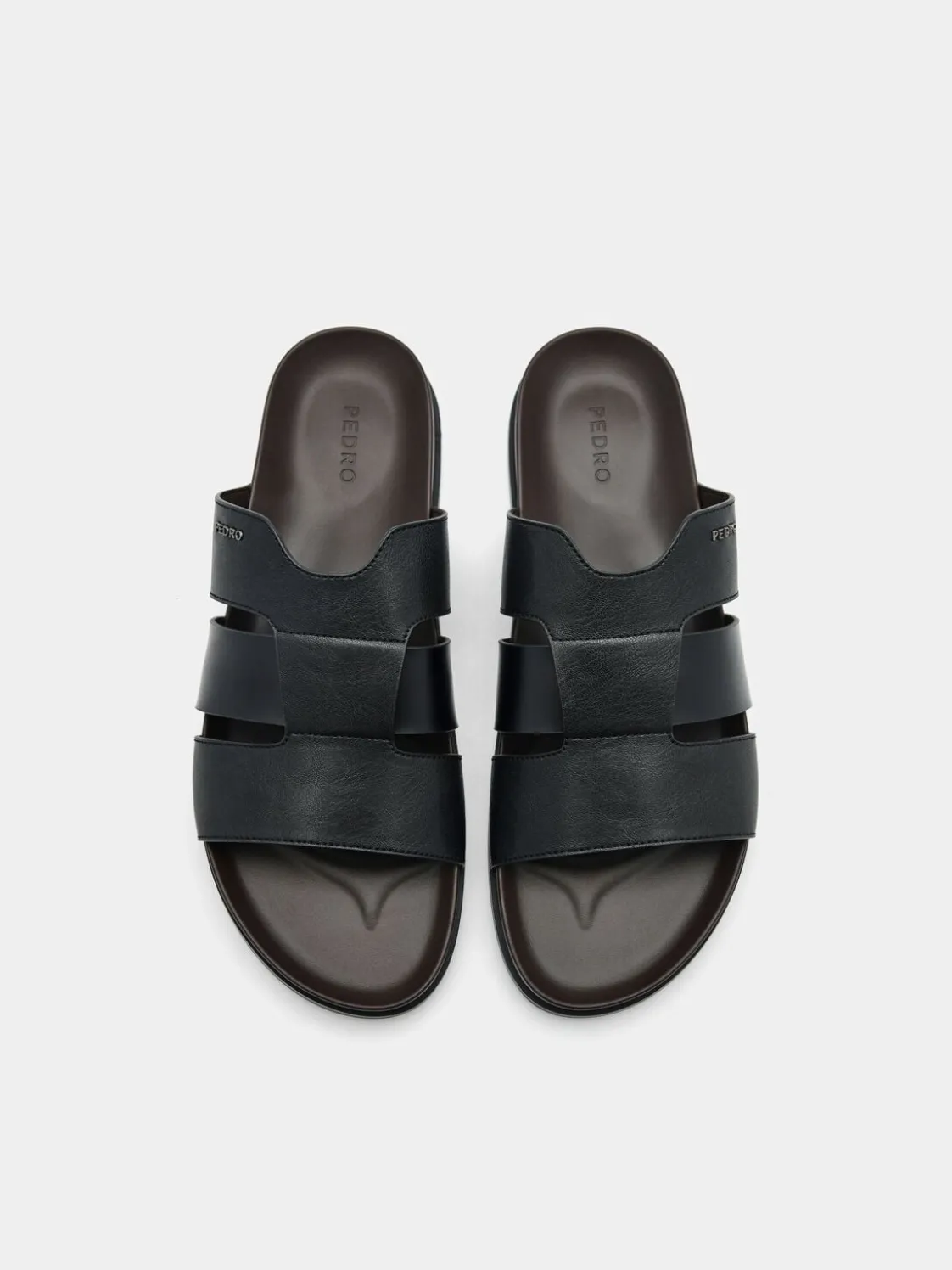 Woven Slide Sandals - Black