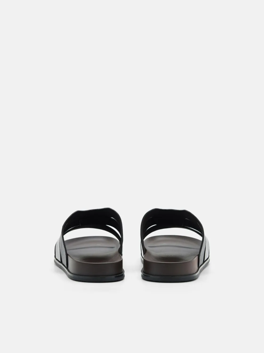 Woven Slide Sandals - Black