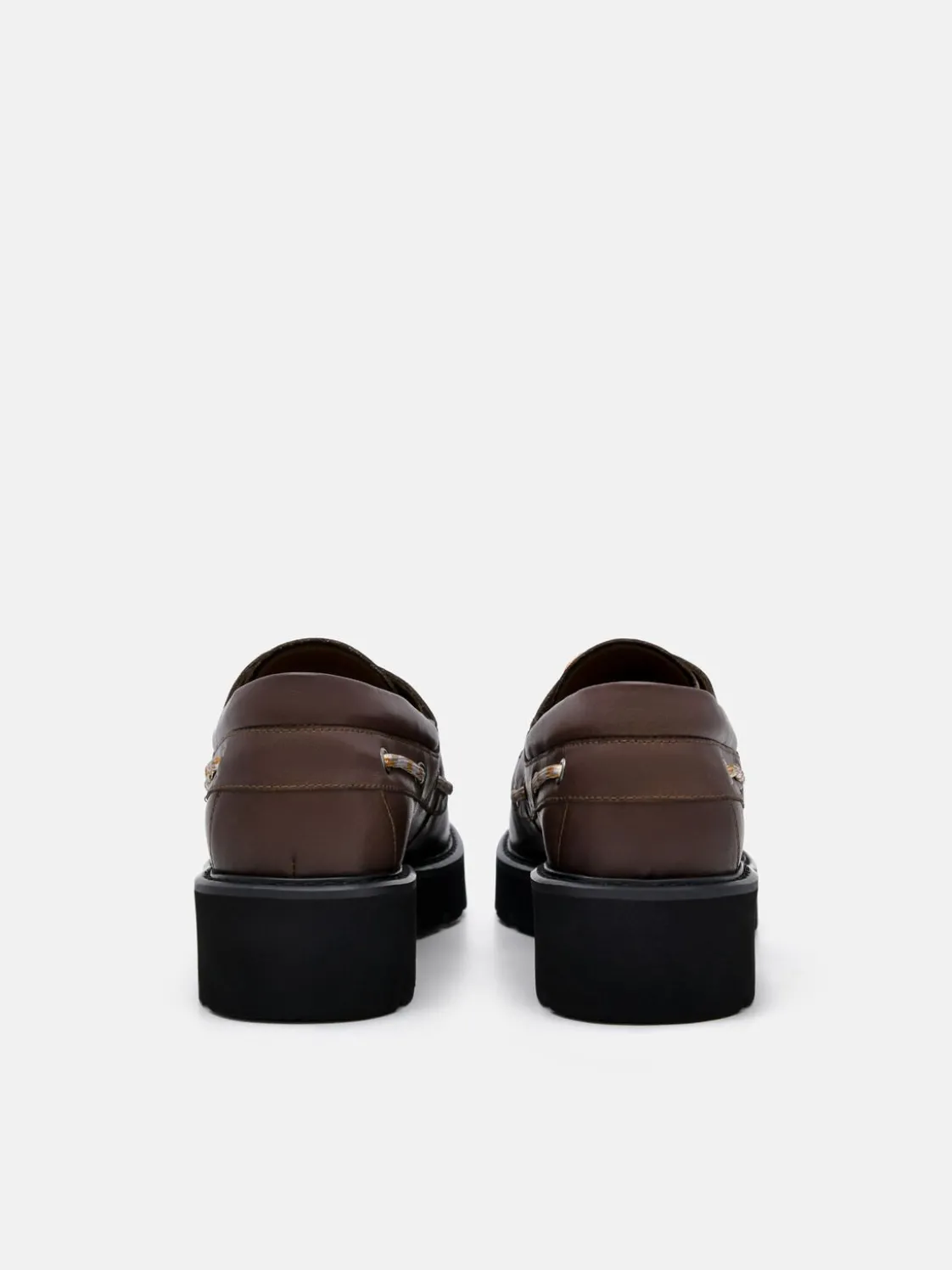Zoya Leather Boat Shoes - Dark Brown